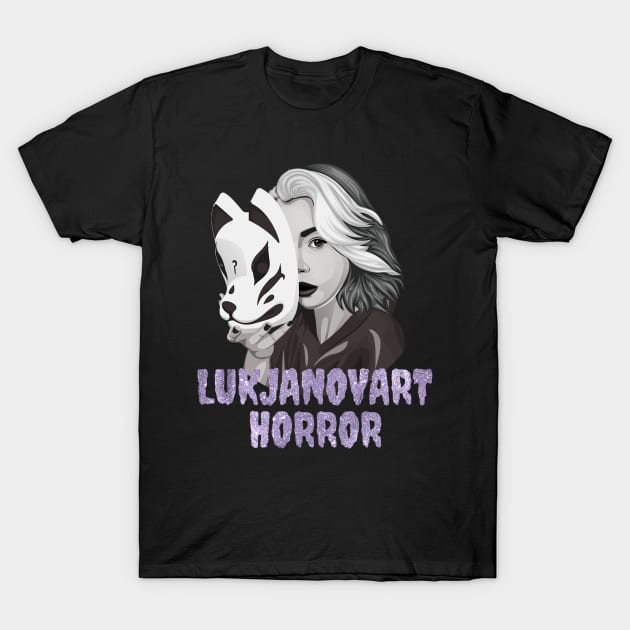 Monochrome LukjanovArt Horror Youtuber Merch T-Shirt by LukjanovArt